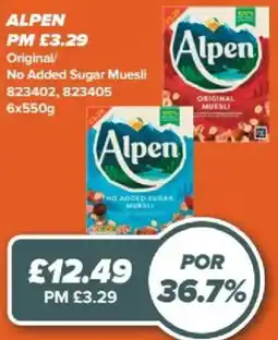 Bestway Alpen original muesli offer