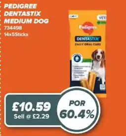 Bestway Pedigree dentastix medium dog offer