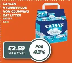 Bestway Catsan hygiene plus non clumping cat litter offer