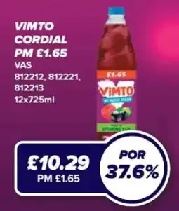 Bestway Vimto cordial offer