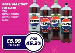 Bestway Pepsi max/diet offer