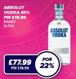 Bestway Absolut vodka offer