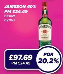 Bestway Jameson Irish Whiskey offer