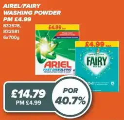 Bestway Ariel/fairy washing powder offer
