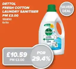 Bestway Dettol fresh cotton laundry sanitiser offer