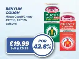 Bestway Benylin cough offer