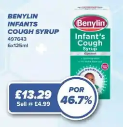 Bestway Benylin infants cough syrup offer