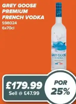 Bestway Grey Goose premium french vodka offer