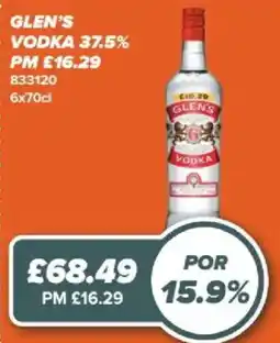 Bestway Glen's Vodka offer