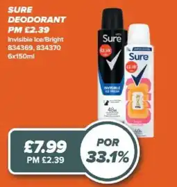 Bestway Sure deodorant offer