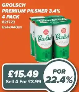 Bestway Grolsch premium pilsner offer