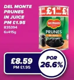 Bestway Del Monte prunes in juice offer