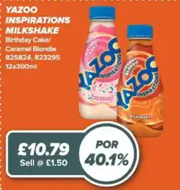 Bestway Yazoo inspirations milkshake offer