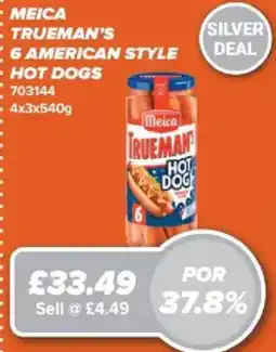 Bestway Meica trueman's american style hot dogs offer