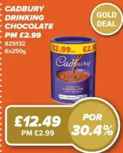 Bestway Cadbury drinking chocolate offer