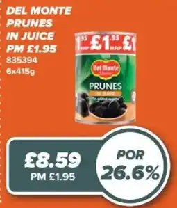 Bestway Del Monte prunes in juice offer