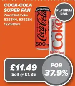 Bestway Coca-Cola super fan zero/diet coke offer