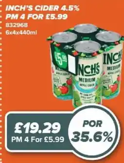 Bestway Inch's cider offer