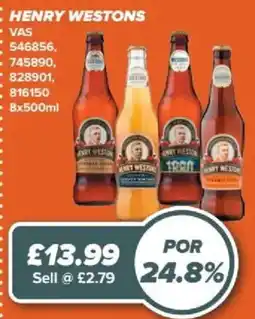 Bestway Henry Westons cider offer