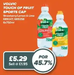 Bestway Volvic touch of fruit sports cap offer