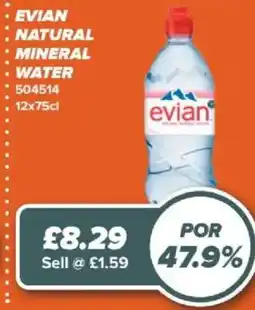 Bestway Evian natural mineral water offer