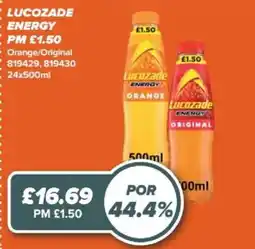 Bestway Lucozade energy offer