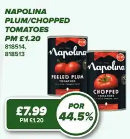 Bestway Napolina plum/chopped tomatoes offer