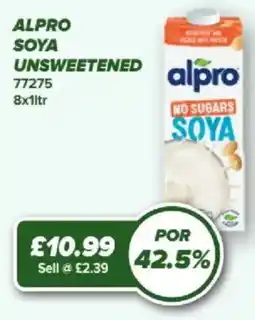 Bestway Alpro soya unsweetened offer