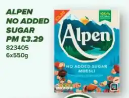 Bestway Alpen no added sugar muesli offer