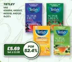 Bestway Tetley super fruit boost offer