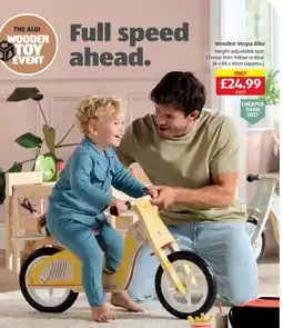 Aldi Wooden Vespa Bike offer