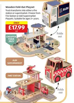 Aldi Wooden Fold-Out Playset offer