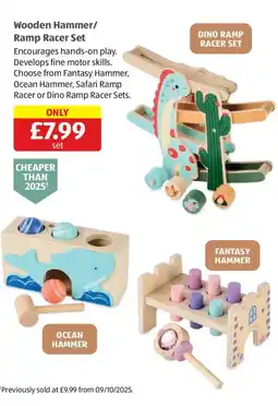Aldi Wooden Hammer/ Ramp Racer Set offer
