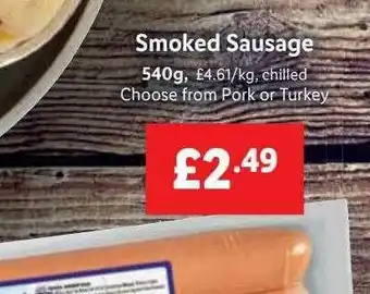 Lidl Smoked Sausage offer