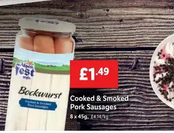 Lidl Cooked & Smoked Pork Sausages offer