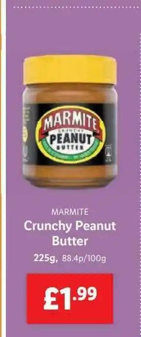 Lidl Marmite Crunchy Peanut Butter offer