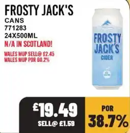 Bestway Frosty Jack's cider offer