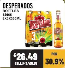 Bestway Desperados bottles offer