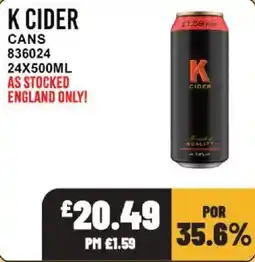 Bestway K cider cans offer