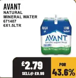Bestway Avant natural mineral water offer