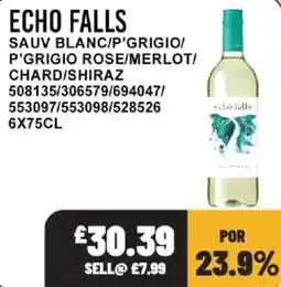 Bestway Echo Falls Sauv Blanc/P'Grigio/P'Grigio Rose/Merlot/Chard/Shiraz offer