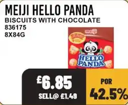 Bestway Meiji hello panda biscuits with chocolate offer