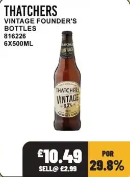 Bestway Thatchers vintage founder's bottles offer