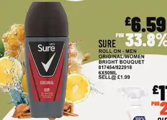 Bestway Sure roll on - men original/women bright bouquet offer