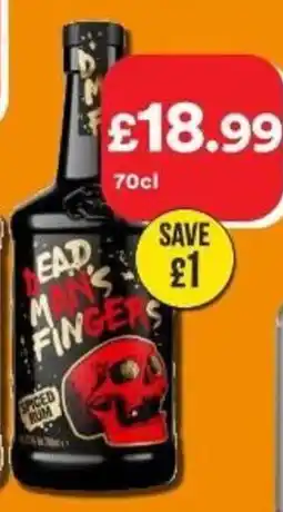 Bargain Booze Dead Man's Fingers Spiced Rum offer