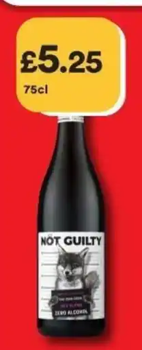 Bargain Booze Not guilty zero alcohol offer
