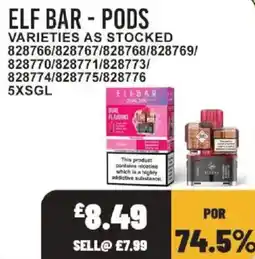 Bestway Elf bar - pods offer