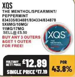 Bestway Xqs the menthol offer