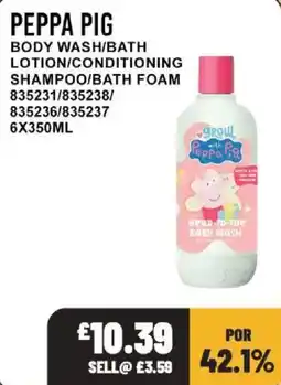 Bestway Peppa Pig head-to-toe baby wash offer