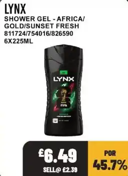 Bestway Lynx shower gel offer